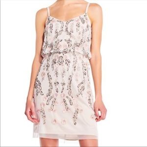 ADRIANNA PAPELL NWT $249 FLORAL SEQUIN DRESS SIZE 12